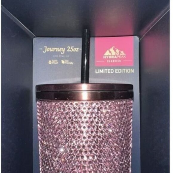 NIB 25 oz. Sparkly Tumbler - Pink - Picture 2 of 2